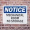 Signmission Mechanical Room No Storage, 10 in W x Rectangle, Plastic OS-2PACK-NS-P-710-L-14176 - alternate 3